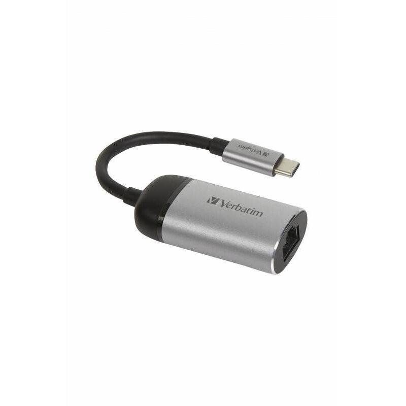 1x USB-C Male - 1x RJ-45 Female, negru-gri