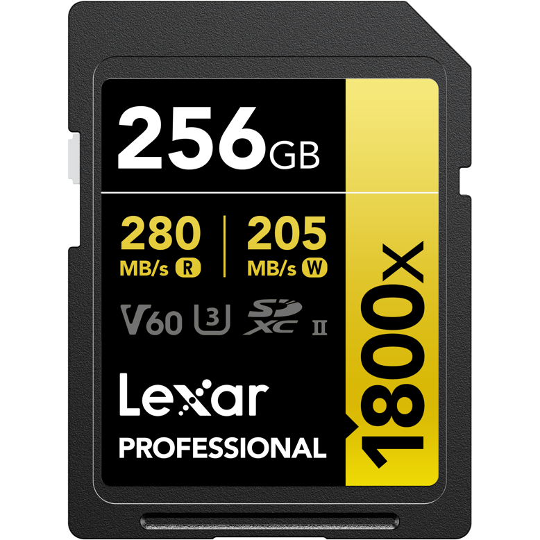 256GB SDXC Pro 1800x U3 UHS-II (V60)