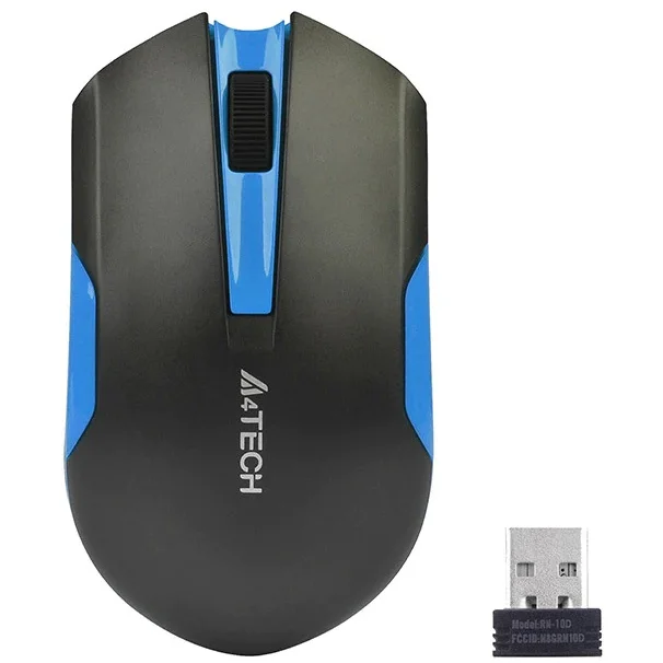 A4tech Mouse wireless A4Tech G3-200n-1 V-Track, Negru/Albastru