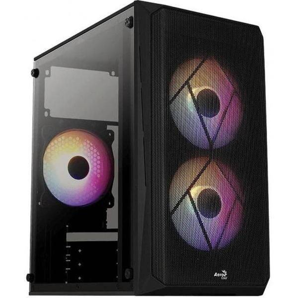 AEROCOOL Carcasa Aerocool CS-107 V2, Mini Tower, Plexiglass, Negru