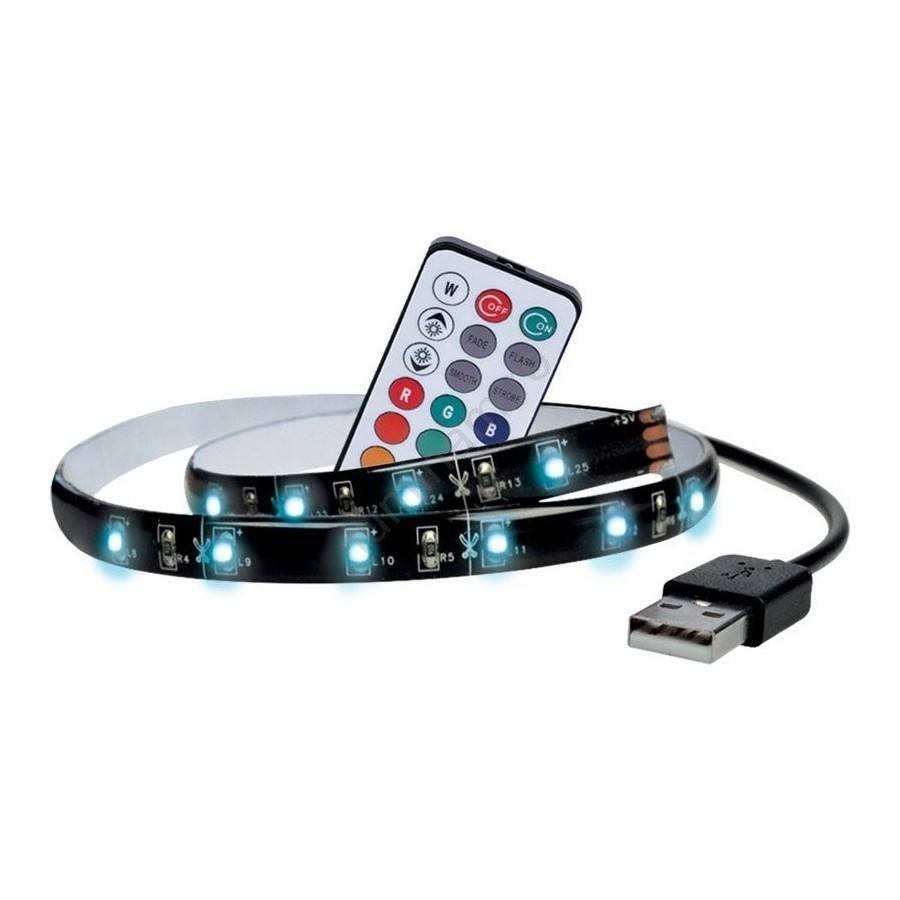 Bandă LED RGB TV 5 Metri cu telecomandă LED/USB 