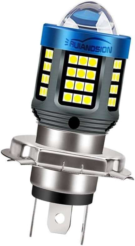 Bec Led H4 MOTO cu doua faze 3030 cu 61 LED SMD temperatura 6000k putere 160W