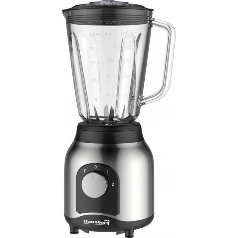 Blender cu rasnita, Hausberg HB-7762, doua viteze cu pulsatii, recipient sticla 1.5 L, 600 W