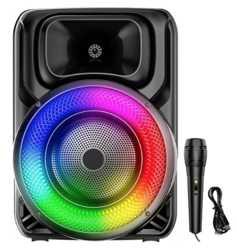 Boxa portabila cu microfon ZQS 8147 de 45W BT/FM/USB/AUX RGB 8 inch