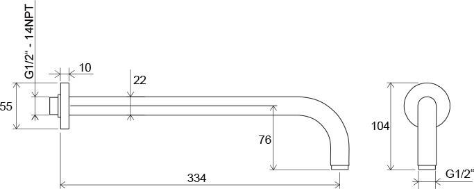 Brat lateral pentru dus RAVAK 702.00 (stoc bucegi)