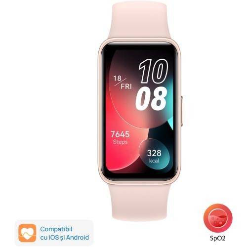 Bratara fitness Huawei Band 8, Bluetooth (Roz)