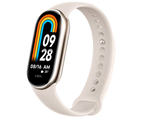 Bratara Fitness Xiaomi Mi Band 8, Rezistenta la apa 5ATM, bratara silicon, ecran AMOLED 1.62inch (Auriu) 