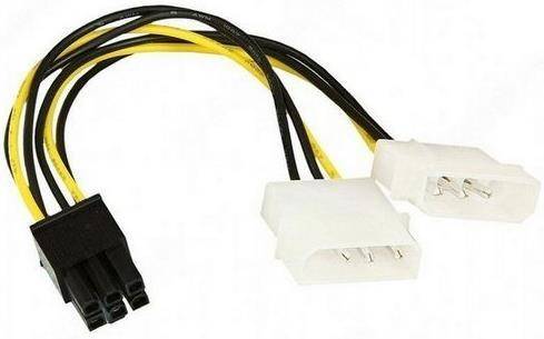 Cablu alimentare Gembrid 5.25inch Molex - 5.25inch Molex + 6 pin conector CC-PSU-6