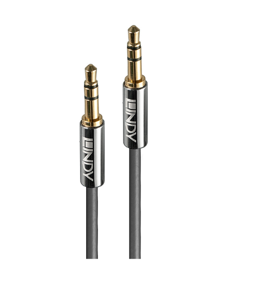 Cablu Audio Lindy LY-35322, Jack 3.5mm, 2m, Argintiu