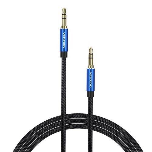 Cablu audio Vention BAWLF, Jack 3,5 mm, 1 m (Negru/Albastru)