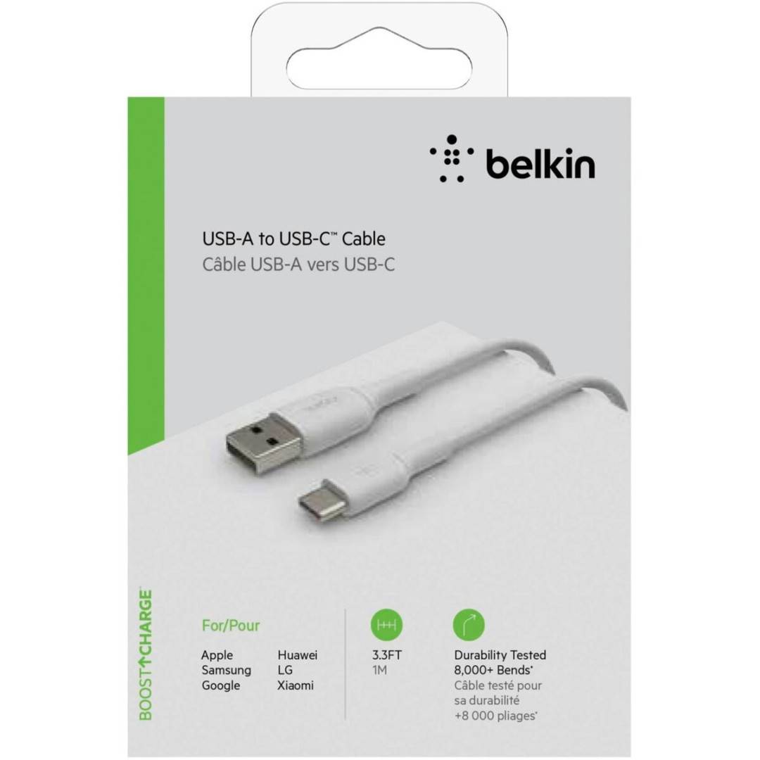 Cablu Date USB-C/USB-A Cable 1m PVC, white CAB001bt1MWH