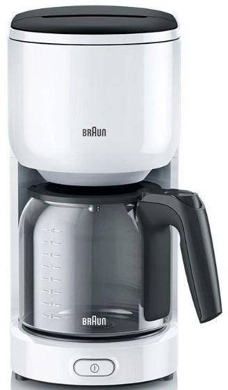 Cafetiera Braun KF3120WH, 1000 W, 10 cesti (Alb)