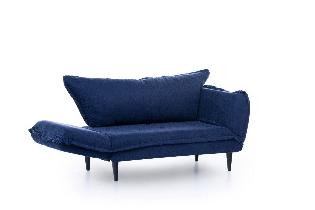Canapea extensibila 2 locuri Rahim Albastru 150x80 cm