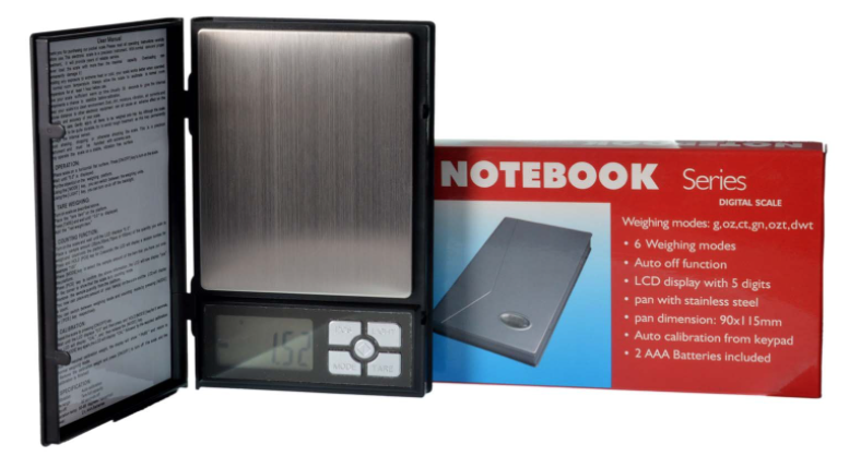 Cantar din plastic pentru bijuterii model notebook