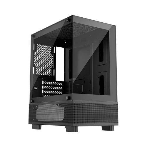 Carcasa 1STPLAYER MI2-A, Mid Tower, ARGB, Tempered Glass, Sloturi Expansiune 4 (Negru)