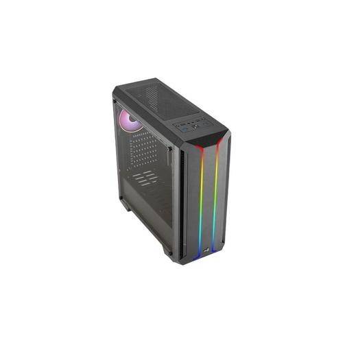 Carcasa Aerocool Skyline A-BK-v2, ARGB, Mid Tower (Negru)