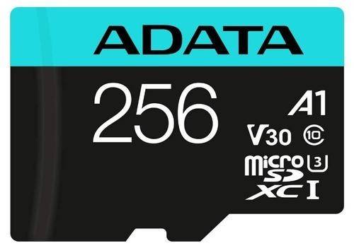 Card de memorie ADATA Premier, MicroSDXC, 256GB, UHS-I, Class 10, U3 + Adaptor microSD