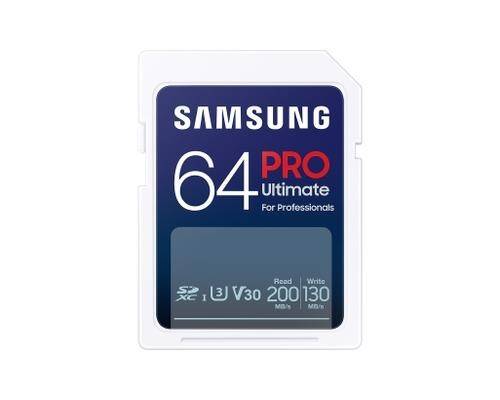 Card de memorie Samsung PRO Ultimate, 64GB, SDXC, UHS-I U3, V30