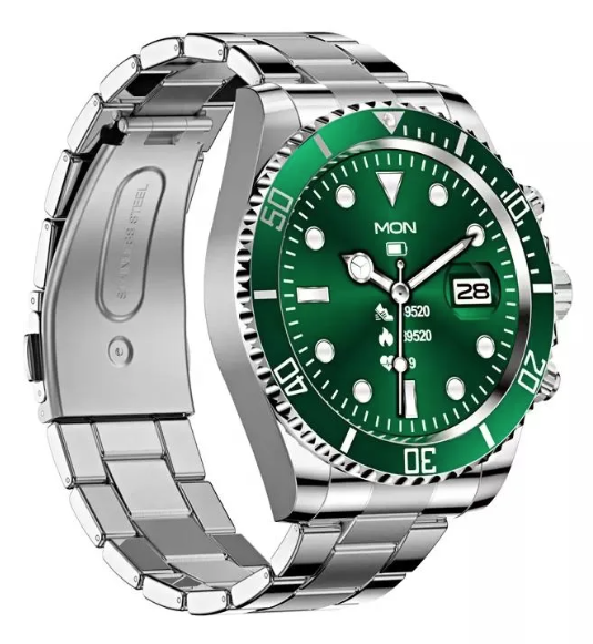 Ceas Smartwatch Bratara ARGINTIE Otel Inoxidabil Bluetooth VERDE