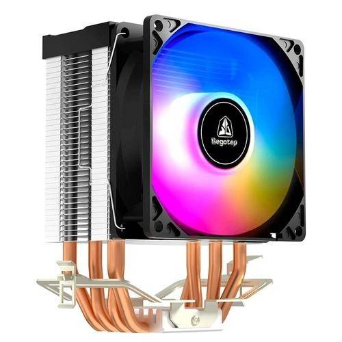 Cooler CPU Segotep Lumos Gs4 Rainbow, iluminare Rainbow, 1x92 mm, 1800 rpm, PWM (Negru/Alb)