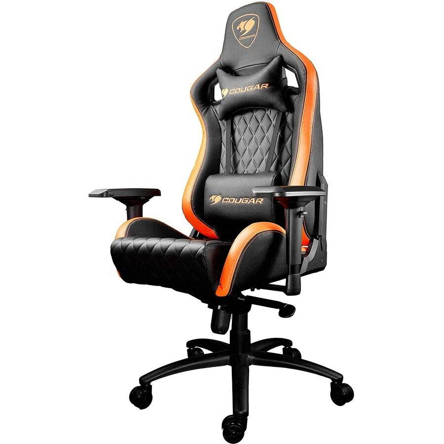 COUGAR GAMING Scaun Gaming Cougar Armor S 3MGC2NXB.0001, PVC Piele, reglabil, Negru/Portocaliu