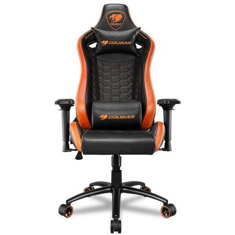 COUGAR GAMING Scaun Gaming Cougar Outrider S, Piele, Cadru metalic, Negru/Portocaliu