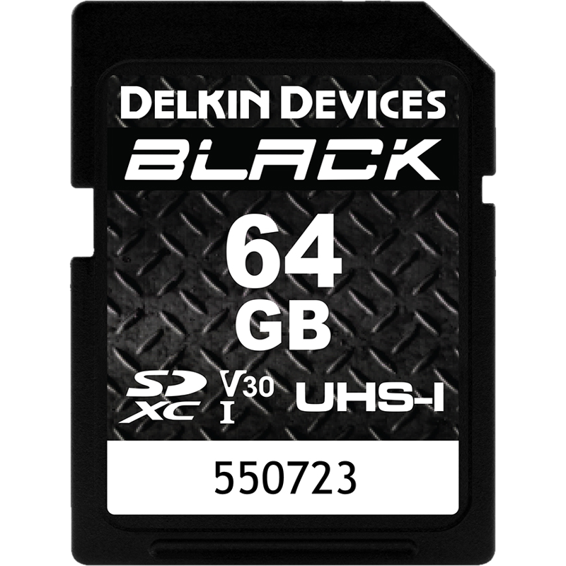 Delkin SDXC BLACK Rugged UHS-I R90/W90 (V30) 64GB