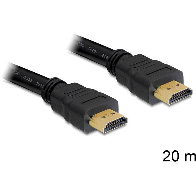 Delock Cable High Speed HDMI with Ethernet - HDMI A male > HDMI A male 15 m