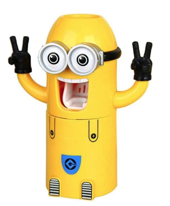 Dozator Minion pasta de dinti si suport periute