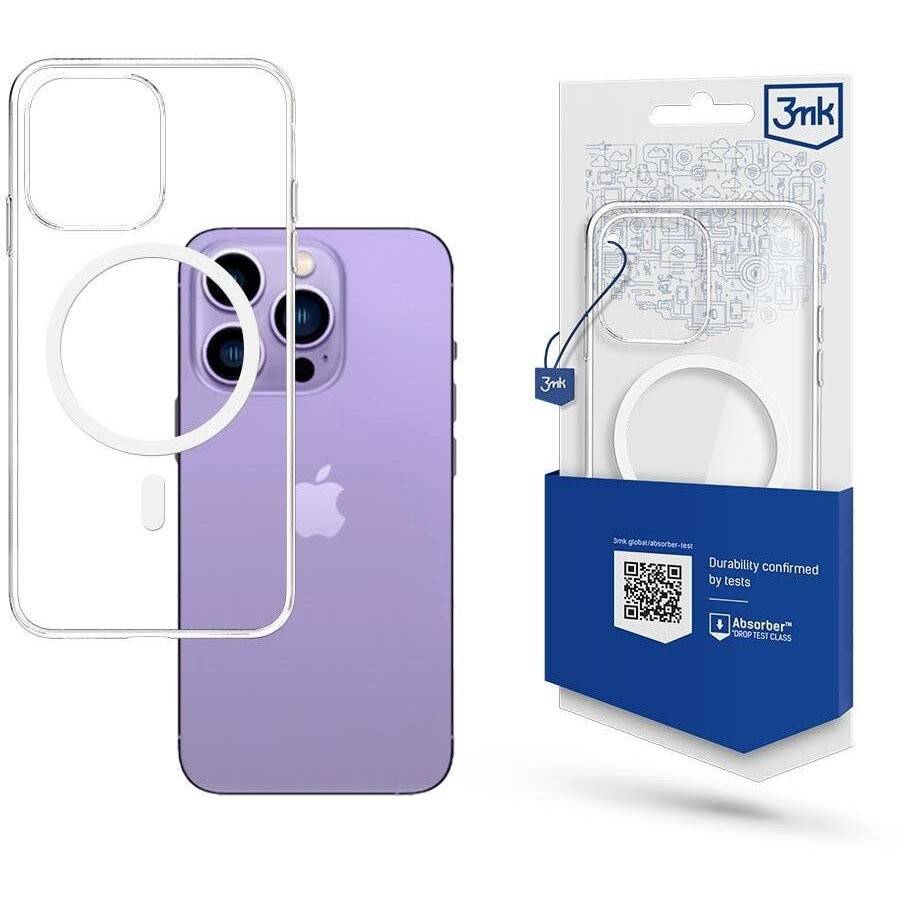 Husa pentru iPhone 14 Pro Max compatibila cu MagSafe MagCase - transparenta