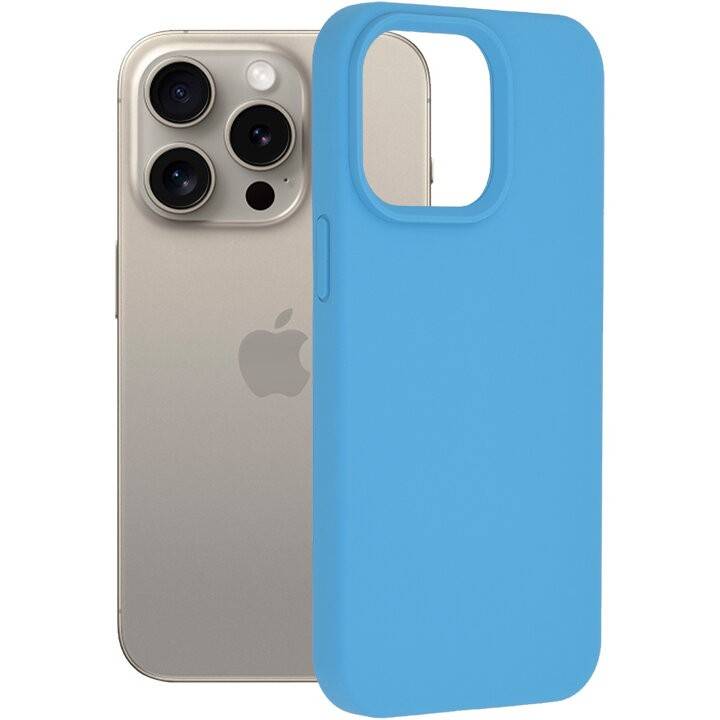 Husa pentru iPhone 15 Pro Max - Techsuit Soft Edge Silicone - Denim Blue