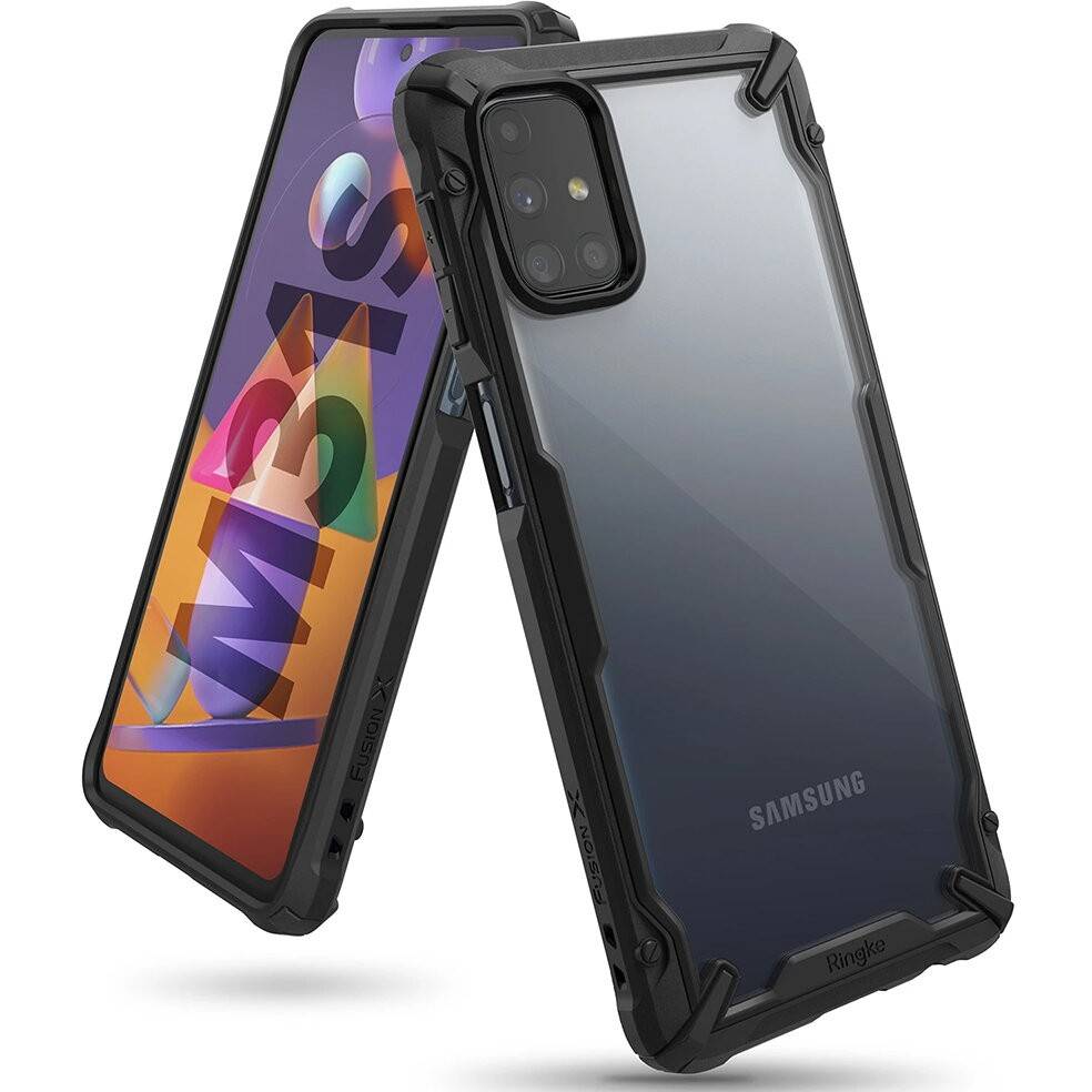 Husa pentru Samsung Galaxy M31s - Ringke Fusion X Design - Black