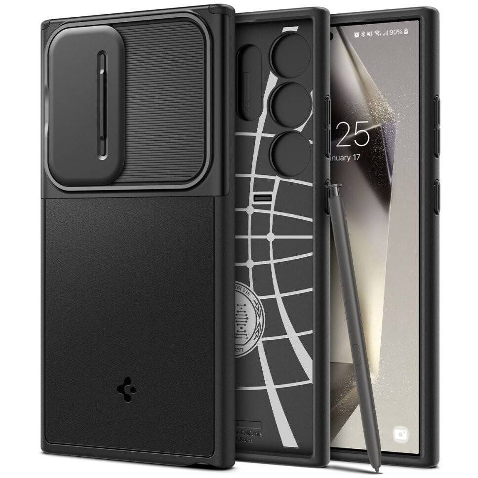 Husa Samsung Galaxy S24 Ultra - Spigen Optik Armor - Black