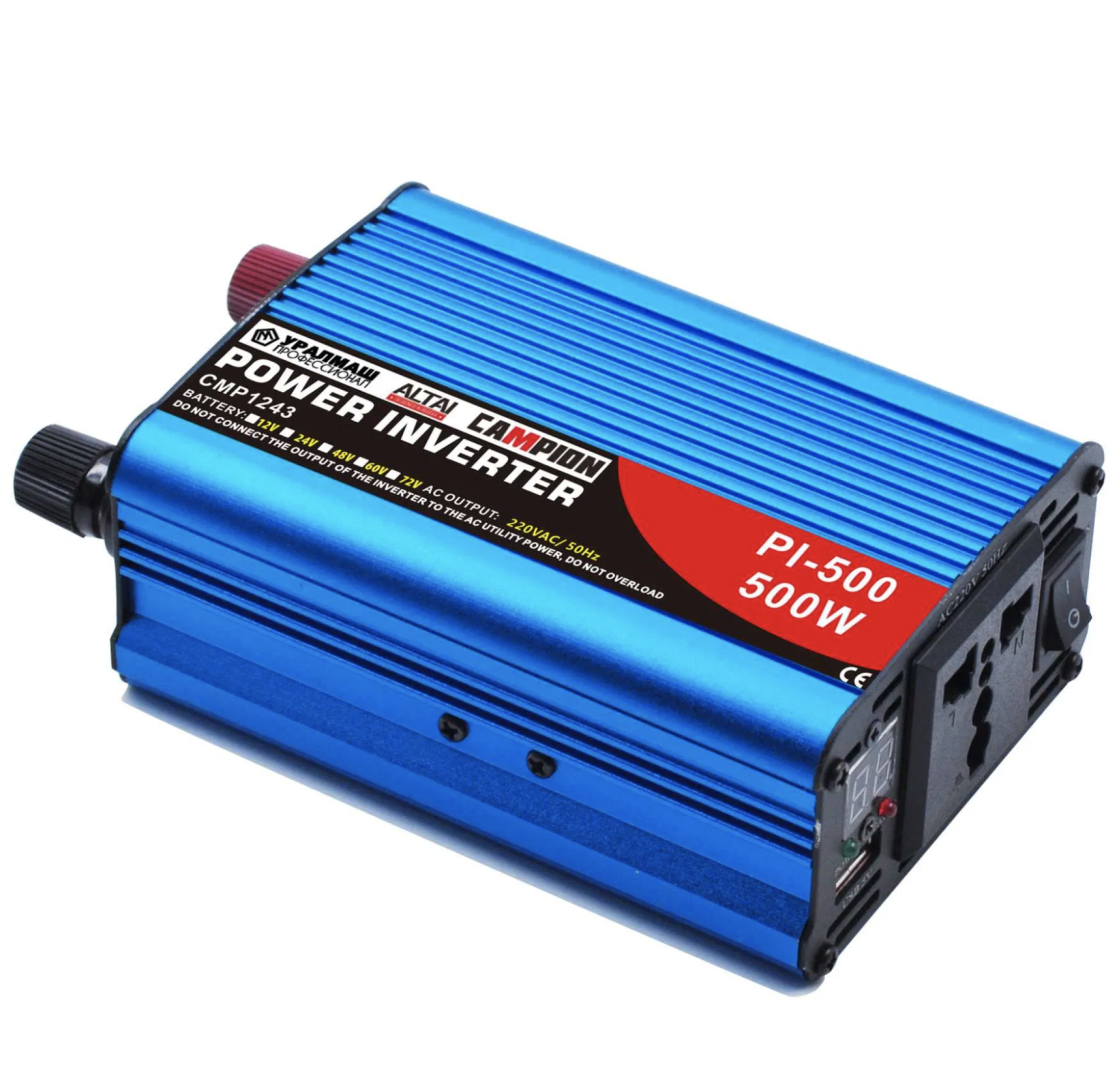 Invertor curent 12V la 220V cu 2 prize Campion CMP1243 500w