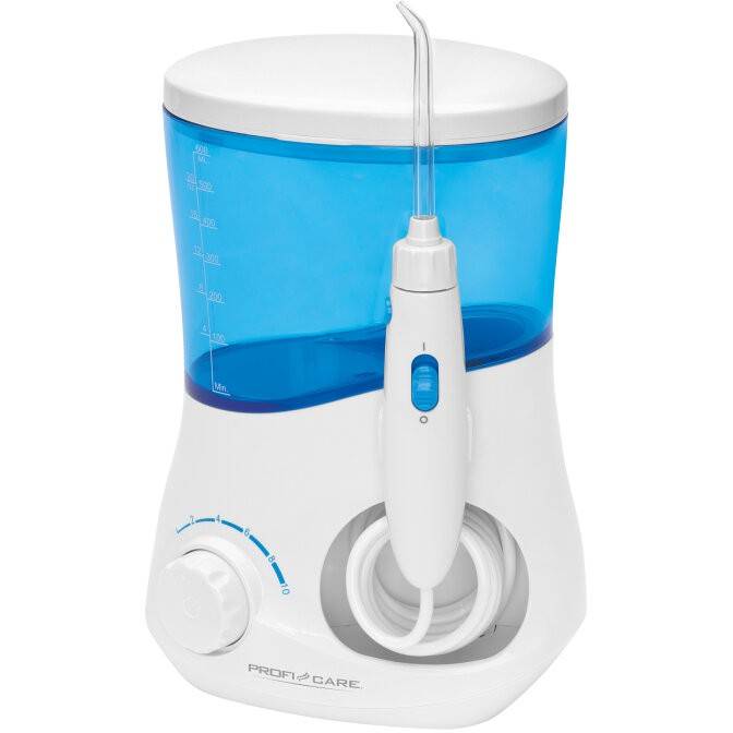 Irigator oral , PC-MD 3005, rezervor 600 ml, 5 trepte de presiune, 3 duze de curatare, timer 2 minute, suport magnetic, usor de utilizat, alb