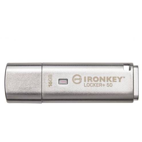 IronKey Locker+50 16GB, USB 3.2 Gen 1, Silver