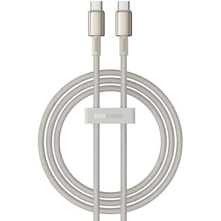 Kabel USB-C do USB-C Baseus Tungsten Gold, 100W, 1m (złoty)