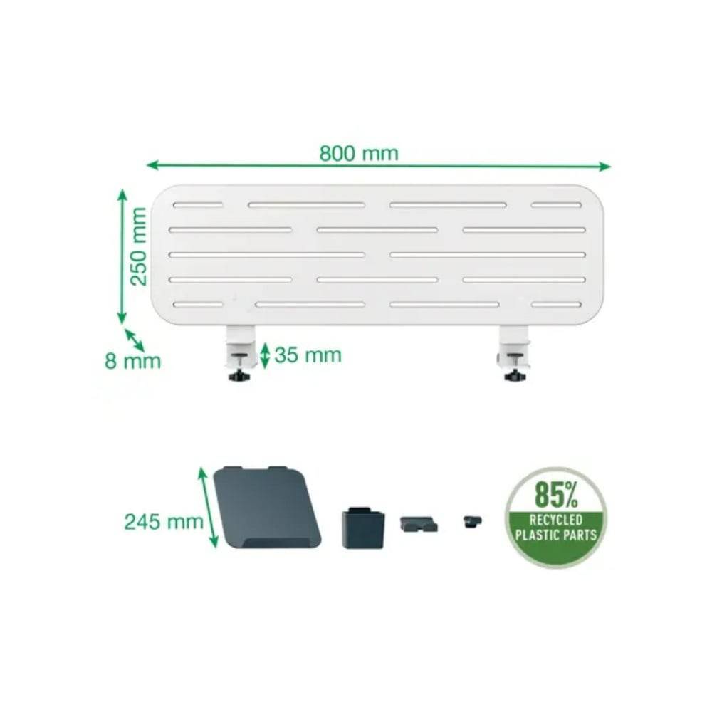 Kit organizator pentru birou Leitz Ergo, (max.3.5cm), 80x25cm, include suport pentru Laptop, 3 suporti pentru accesorii