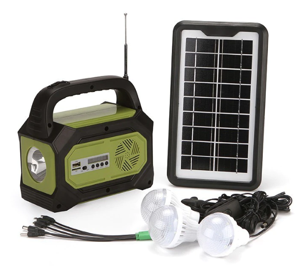 Kit solar camping GD-8073 Radio FM USB lanterne powerbank 3 becuri led