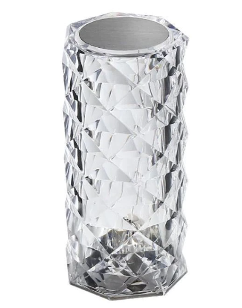 Lampa de masa decorativa cu LED tip Crystal ALB CALD