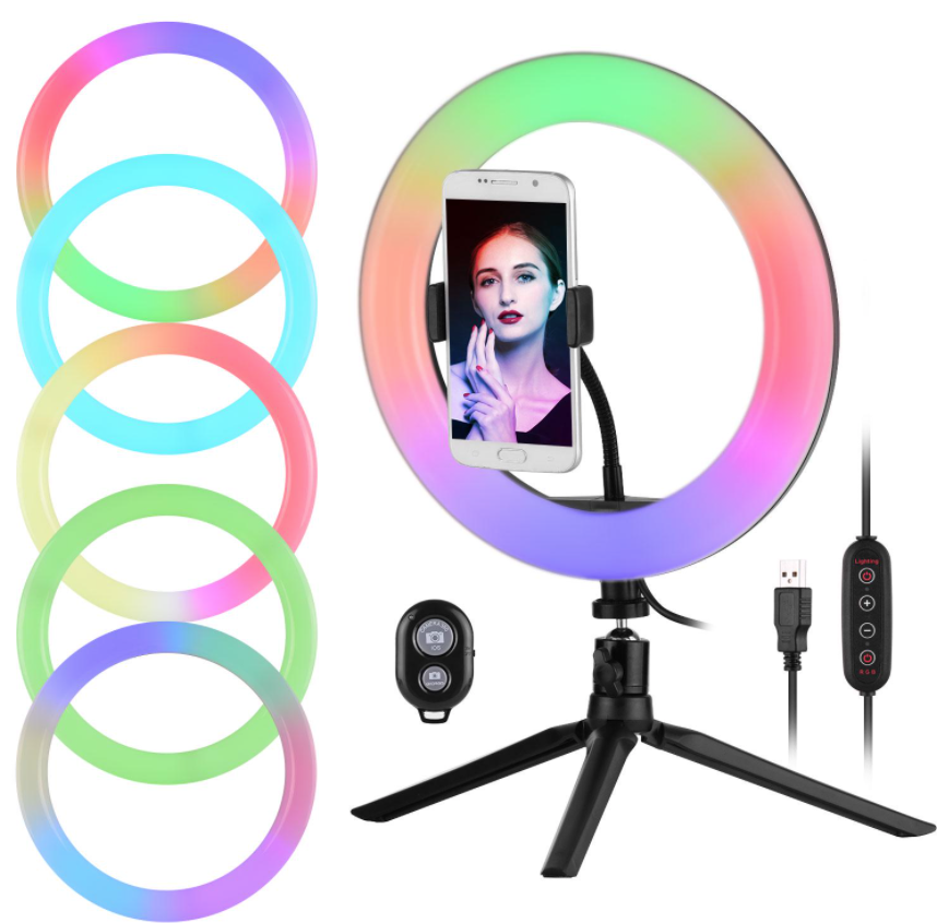 Lampa Ring Light Circulara Led RGB 18