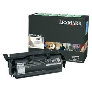 LEXMARK Lexmark Toner X651A11E Black Return