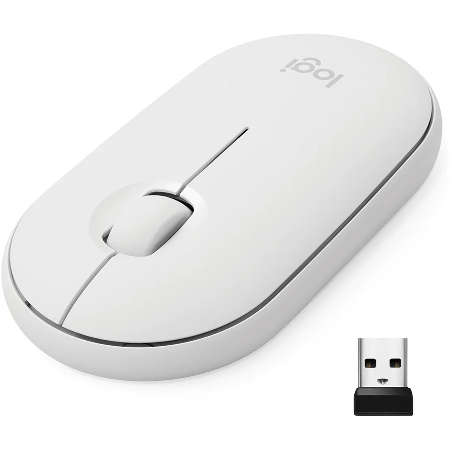 Logitech Mouse wireless Logitech Pebble M350, Alb