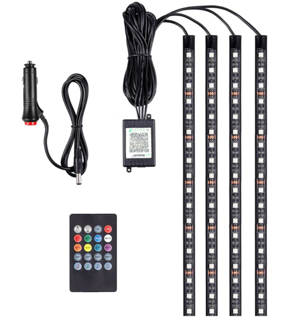 Lumini Ambientale RGB LED Cu Telecomanda Pentru Masina Q CD52