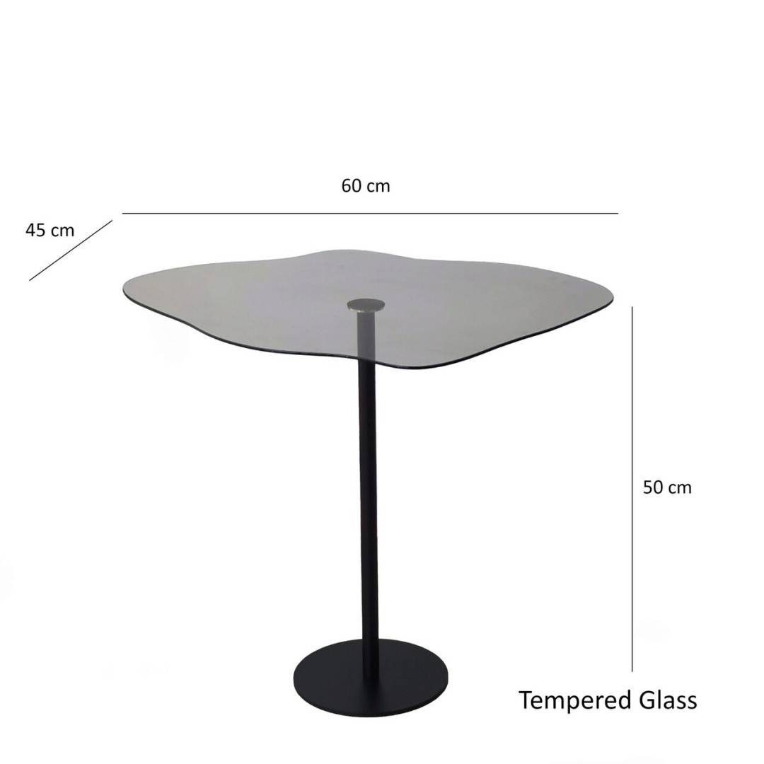 Masuta de cafea, Neostill, Dior, 60x50x45 cm, Sticla temperata, Negru