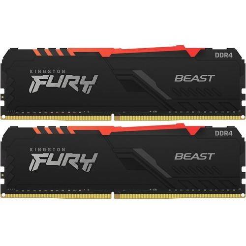 Memorii Kingston FURY Beast RGB 16GB(2x8GB) DDR4 3600MHz CL17 Dual Channel Kit