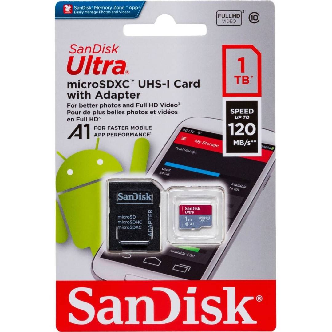 Micro SDXC Ultra 1TB UHS-I Clasa 10