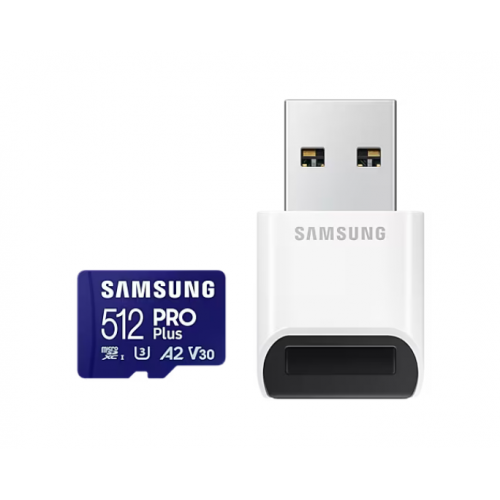 microSDXC PRO Plus MB-MD512SB/WW 512GB, Class 10, UHS-I U3, V30, A2 + Adaptor USB