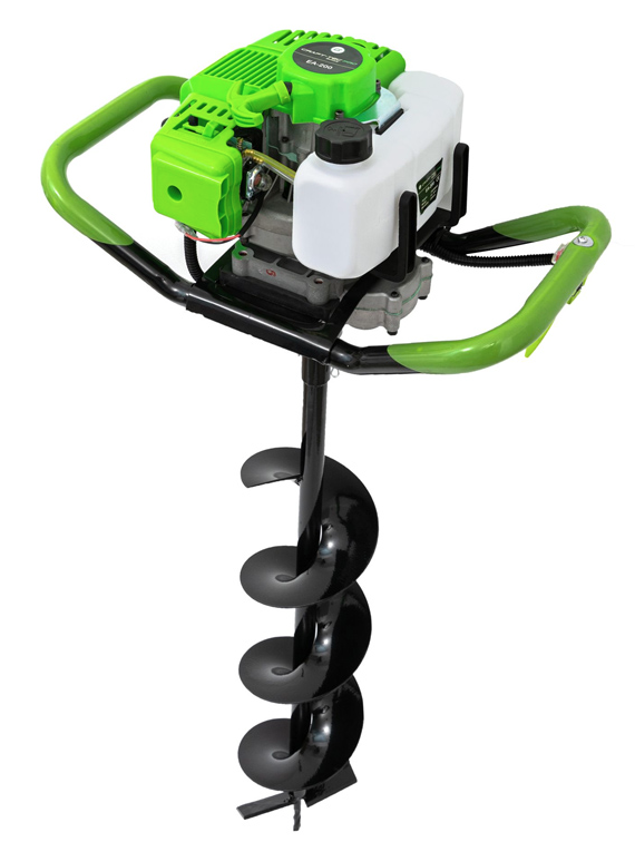 Motoburghiu benzina Craft Tec 4.5 kW 6 CP 58 CC rezervor 1.2 l verde MX200 motor 2 timpi diametru burghiu 150 mm