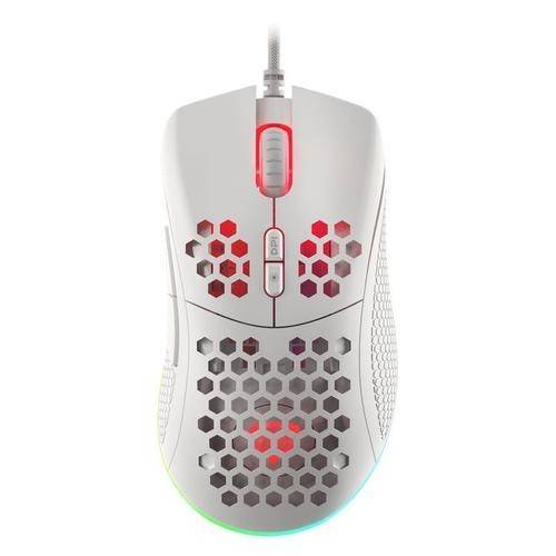 Mouse Gaming Genesis Krypton 555, iluminare RGB, USB, 8000 DPI (Alb) 